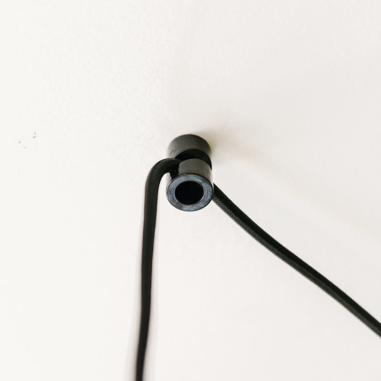 Black ceiling hook