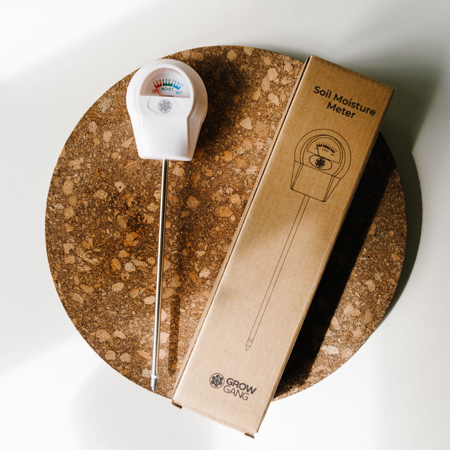 Soil Moisture Meter and packaging