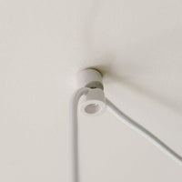 The ceiling hook suspending the pendant