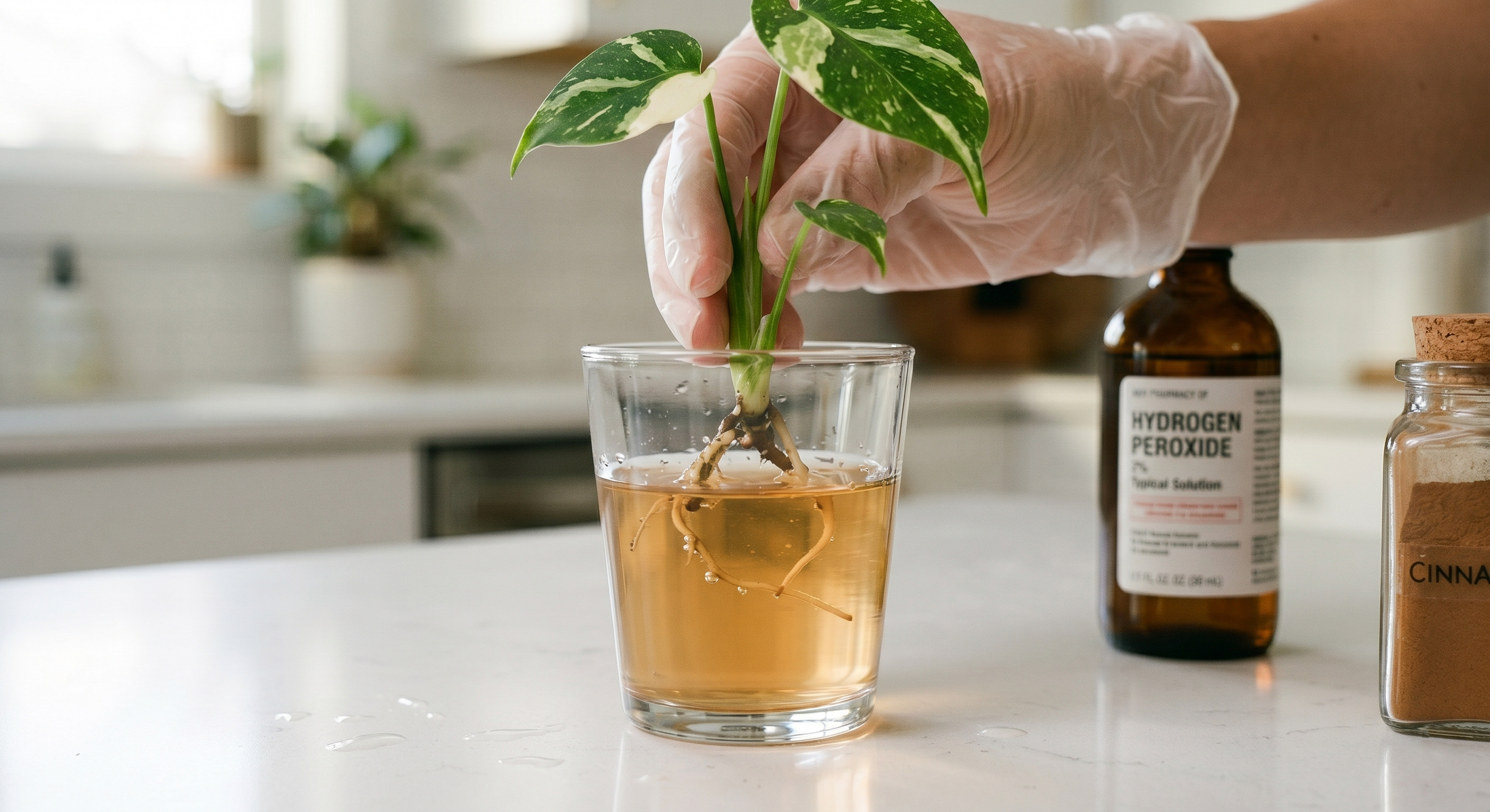 Tissue culture plant receiving a mild anti-fungal dip